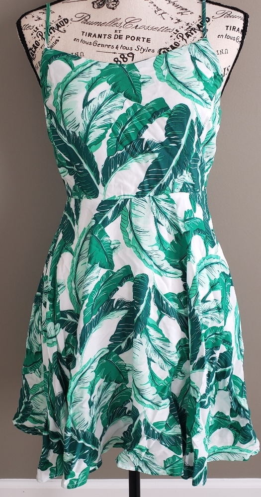 Palm Tree Print Dress